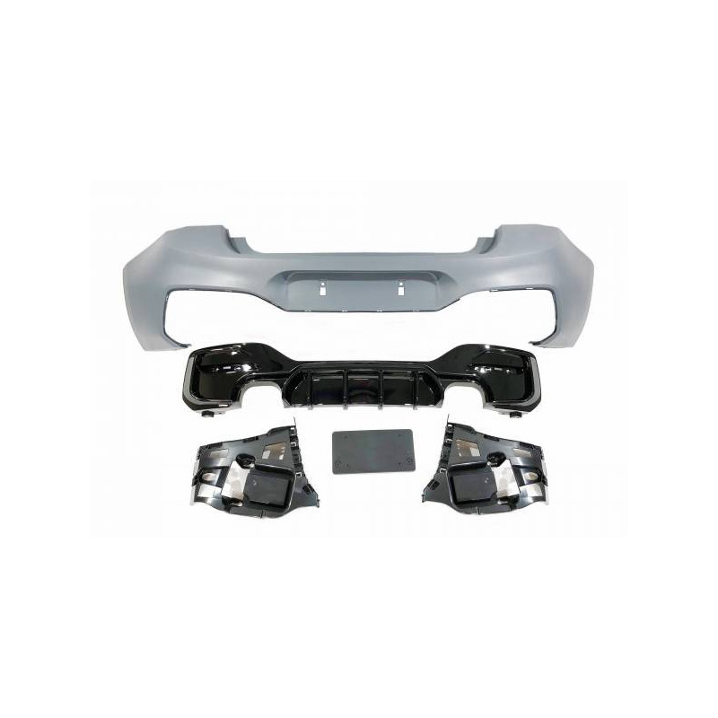 Pare-Chocs Arriere BMW F20 /F21 LCI 15-18 Performance 2 Sortie double Noir brillant Tuning Tuning