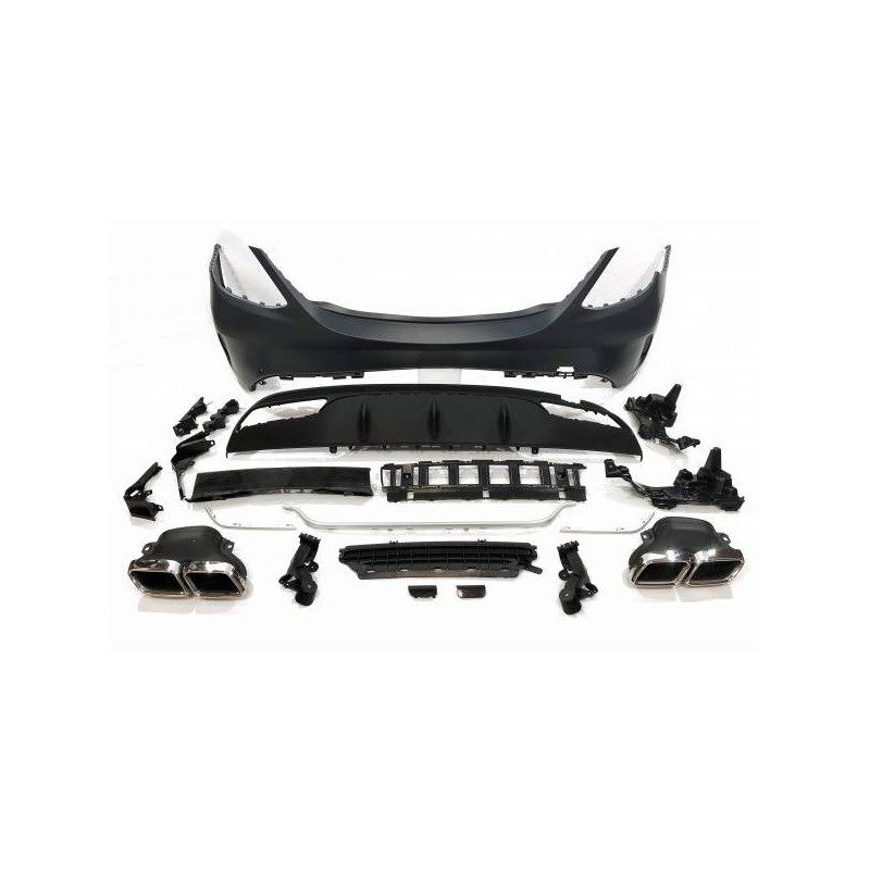 Pare-Chocs Arriere Mercedes W205 2014-2018 4P Look C63 Tuyeres Tuning Tuning
