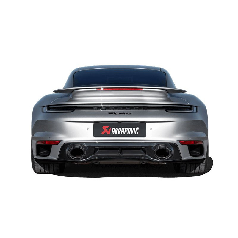 Lèvre arrière Titane AKRAPOVIC Porsche 992 Turbo + S FAP (2021+)