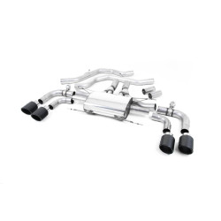 Ligne d'échappement Catback inox MILLTEK Alfa Romeo Giulia Quadrifoglio 2.9 V6 (Sans FAP)(2017à+) Embout Carbone