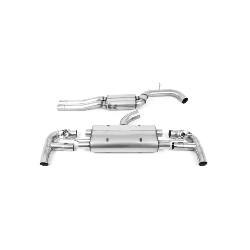 Ligne d'échappement Catback inox MILLTEK Audi RS3 8V Sportback 400Ch - Sans FAP(2017à2018) Embout Chrome