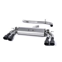 Ligne d'échappement Catback inox MILLTEK Audi S3 8V Sportback - Sans FAP(2013à2018) Embout Noir