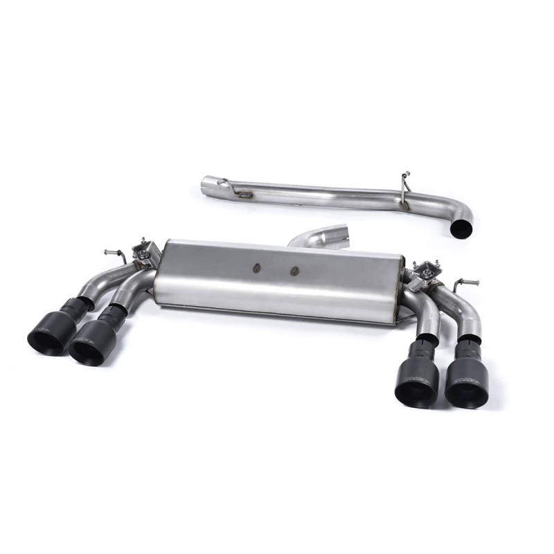 Ligne d'échappement Catback inox MILLTEK Audi S3 8V Sportback - Sans FAP(2013à2018) Embout Noir