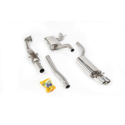 Ligne d'échappement Complète inox MILLTEK VW Jetta Mk5 GLI 2.0T FSI(2006à2010) Embout Chrome