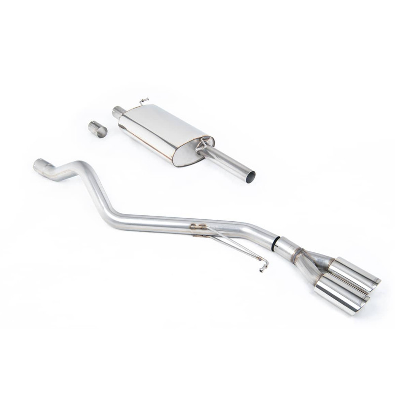 Ligne d'échappement FAP Back inox MILLTEK VW Transporter T6SWB 150/204Ch 2.0l TSI Essence 2WD(2017à+) Embout Chrome