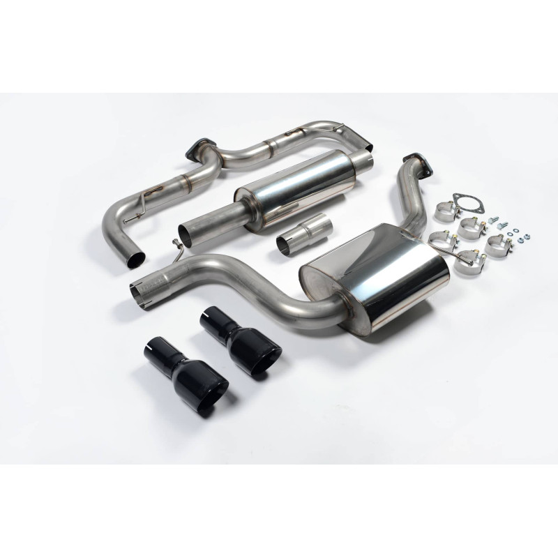 Ligne d'échappement Catback inox MILLTEK VW Golf 7 GTi (+ Performance)(2013à2016) Embout Noir