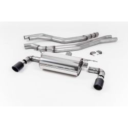 Ligne d'échappement Catback inox MILLTEK BMW M140i F20/F21 3/5 Portes LCI Non xDrive-Sans FAP(2015à2018) Embout Carbone