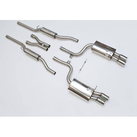 Ligne d'échappement Catback inox MILLTEK Audi S4 B7 4.2 V8 Quattro Berline/Avant/Cabriolet(2004à2009) Embout Chrome Ligne d'échappement Catback inox MILLTEK Audi S4 B7 4.2 V8 Quattro Berline/Avant/Cabriolet(2004à2009) Embout Chrome