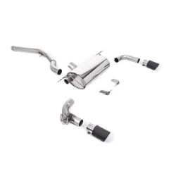 Ligne d'échappement FAP Back RACE inox MILLTEK BMW M240i F22 LCI Coupe (Non xDrive)- Avec FAP(2019à2020) Embout Carbone