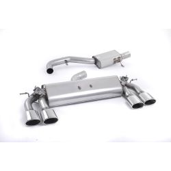 Ligne d'échappement Catback inox MILLTEK VW Golf 7 R 300Ch (Version 76 mm)(2014à2016) Embout Chrome