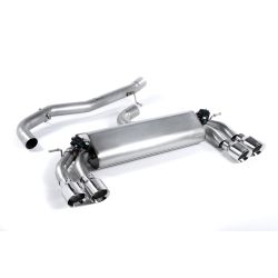 Ligne d'échappement Catback inox MILLTEK VW Golf 7 R 300Ch (Version 76 mm)(2014à2016) Embout Chrome