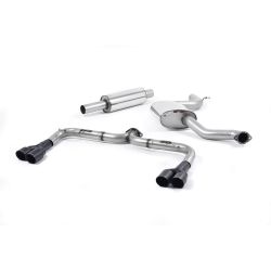 Ligne d'échappement Catback inox MILLTEK Seat Leon Cupra 280 & 290 2.0 TSI - Sans FAP(2014à2017) Embout Noir