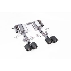 Silencieux arrière inox MILLTEK Range Rover Sport SVR 5.0 V8 Supercharged (Facelift)(2018à2022) Embout Carbone