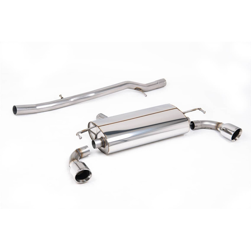 Ligne d'échappement Catback inox MILLTEK VW Golf 4 R32 3.2 V6 4WD(2002à2005) Embout Chrome