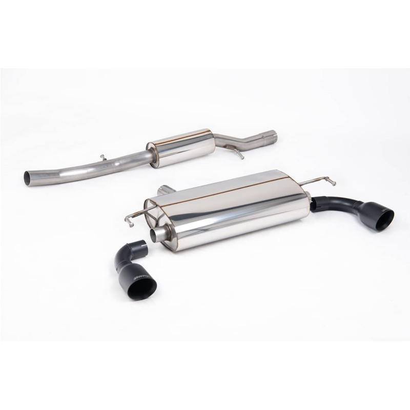 Ligne d'échappement Catback inox MILLTEK VW Golf 4 R32 3.2 V6 4WD(2002à2005) Embout Noir