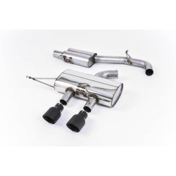 Ligne d'échappement Catback RACE inox MILLTEK VW Golf 6 R 2.0 TFSI 270Ch(2009à2013) Embout Noir
