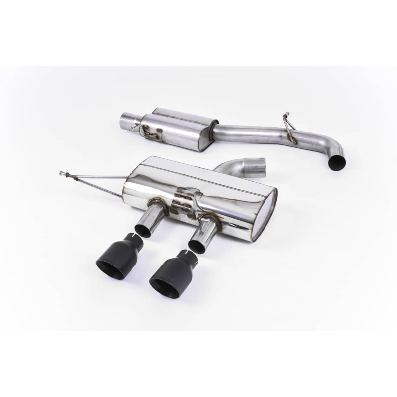Ligne d'échappement Catback RACE inox MILLTEK VW Golf 6 R 2.0 TFSI 270Ch(2009à2013) Embout Noir