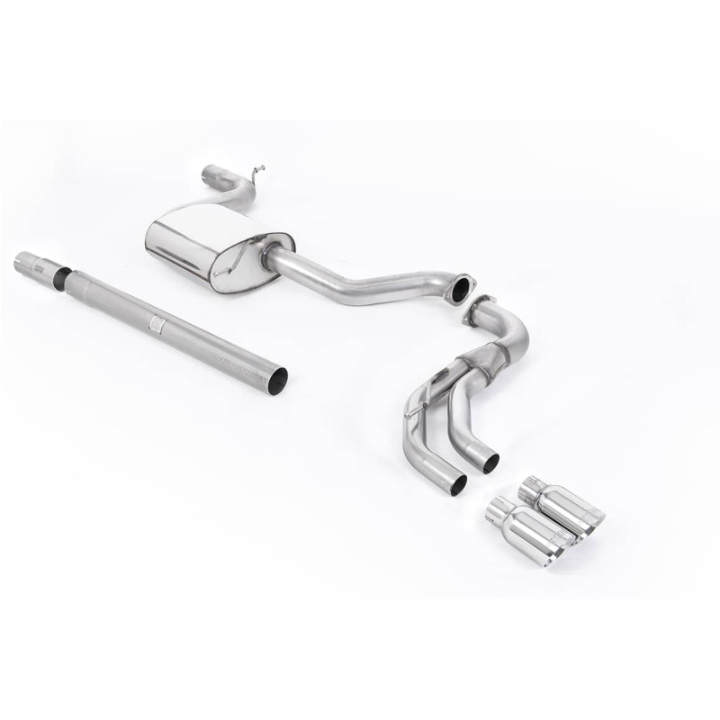 Ligne d'échappement Catback inox MILLTEK Seat Leon FR 1.8 TSI 180Ch SC & 5 Portes(2013à2018) Embout Chrome
