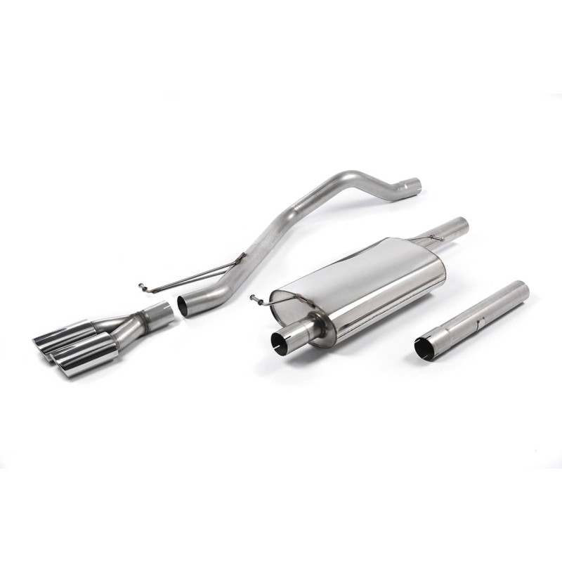 Ligne d'échappement Catback inox MILLTEK VW Transporter T6LWB 150/180/204Ch 2.0l BiTDI 2WD/4WD(2015à+) Embout Chrome