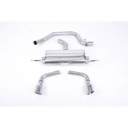 Ligne d'échappement Catback inox MILLTEK Audi TT 8J 2.0 TFSi 2WD MK2(2006à2011) Embout Chrome