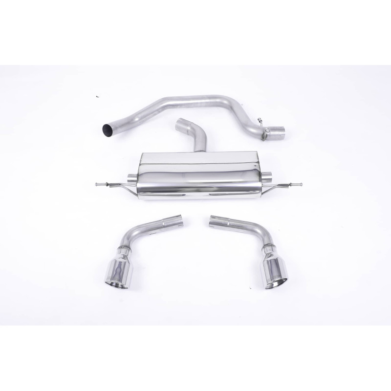 Ligne d'échappement Catback inox MILLTEK Audi TT 8J 2.0 TFSi 2WD MK2(2006à2011) Embout Chrome