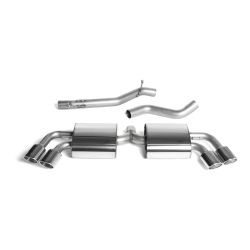 Ligne d'échappement Catback inox MILLTEK Audi TTS 8J 2.0 TFSi MK2(2008à2014) Embout Chrome