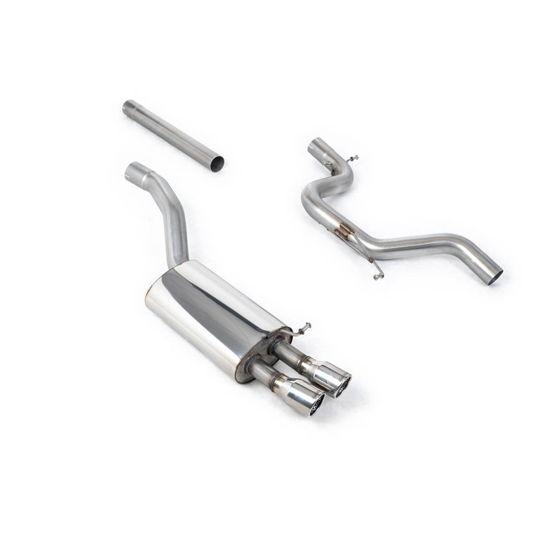 Ligne d'échappement Catback inox MILLTEK Skoda Octavia vRS 2.0T FSi(2006à2010) Embout Chrome