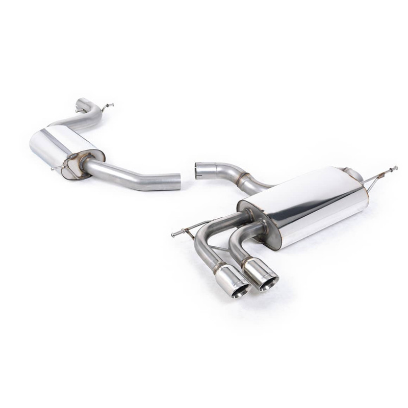 Ligne d'échappement Catback inox MILLTEK VW Scirocco GT 2.0 TSi 200Ch(2008à2016) Embout Chrome