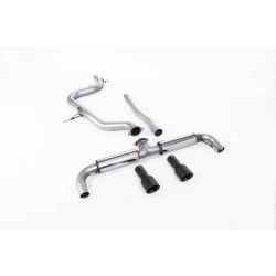 Ligne d'échappement FAP Back inox MILLTEK VW Golf 6 GTD 2.0 TDI 170Ch(2009à2013) Embout Noir