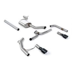 Ligne d'échappement Catback inox MILLTEK VW Jetta Mk7 (MQB) GLi 2.0T(2019à+) Embout Noir