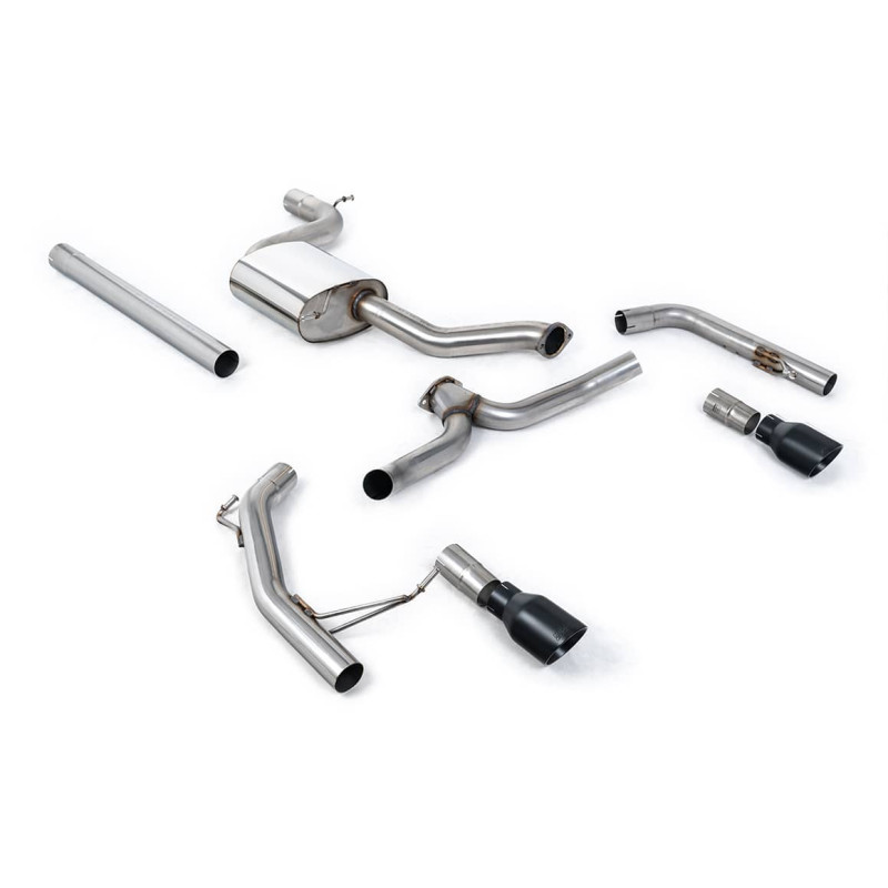 Ligne d'échappement Catback inox MILLTEK VW Jetta Mk7 (MQB) GLi 2.0T(2019à+) Embout Noir