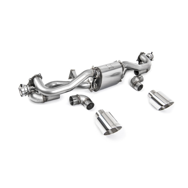 Ligne d'échappement FAP Back inox MILLTEK Porsche Boxster 718 GTS 4.0 (avant 02/2020)(2019à2020) Embout Chrome
