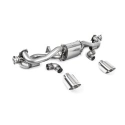 Ligne d'échappement FAP Back inox MILLTEK Porsche Cayman 718 GT4 4.0 (Avant -02/2020)(2019à2020) Embout Chrome