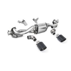Ligne d'échappement FAP Back inox MILLTEK Porsche Cayman 718 GT4 4.0 (02/2020+)(2020à+) Embout Carbone