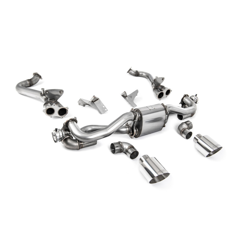 Ligne d'échappement Catback inox MILLTEK Porsche Boxster 718 GTS 4.0 (02/2020+)(2020à+) Embout Chrome