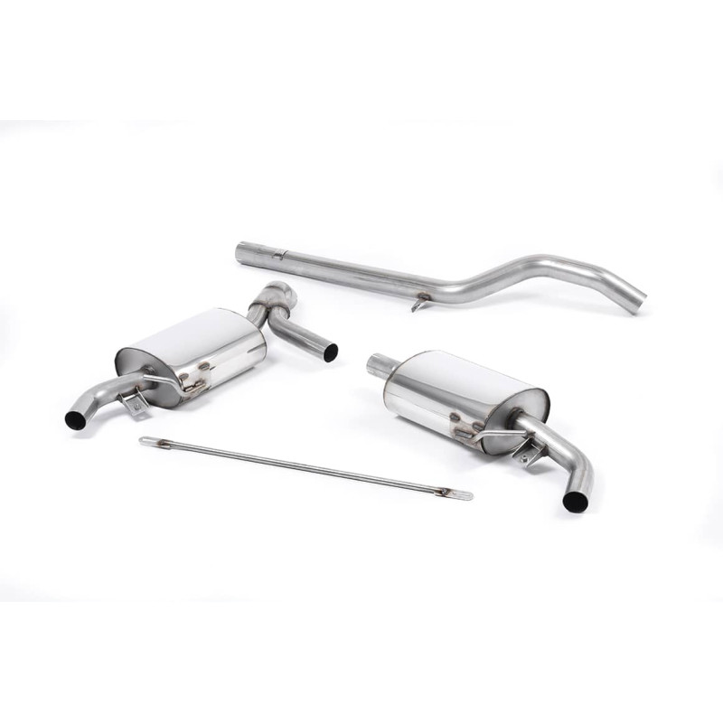 Ligne d'échappement Catback inox MILLTEK Renault Clio 3 RS 200 (inc. Cup)(2009à2012)