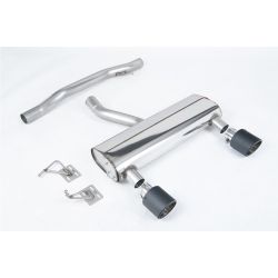 Ligne d'échappement Catback inox MILLTEK Audi TT 8N 3.2 V6 Quattro Coupe/Roadster(2003à2006) Embout Carbone