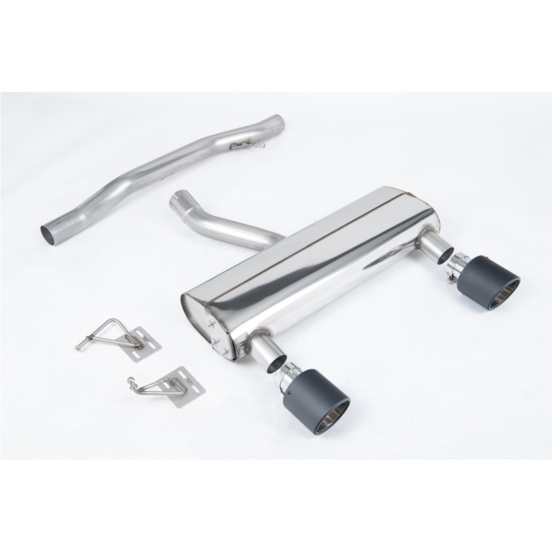 Ligne d'échappement Catback inox MILLTEK Audi TT 8N 3.2 V6 Quattro Coupe/Roadster(2003à2006) Embout Carbone