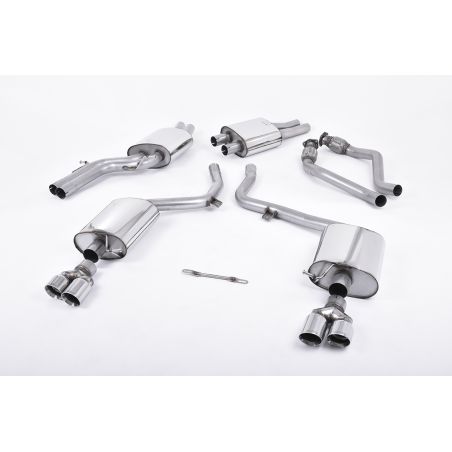 Ligne d'échappement Catback inox MILLTEK Audi S5 B8 3.0 TFSI Coupé/Cabriolet (S tronic)(2009à2011) Embout Chrome Ligne d'échappement Catback inox MILLTEK Audi S5 B8 3.0 TFSI Coupé/Cabriolet (S tronic)(2009à2011) Embout Chrome