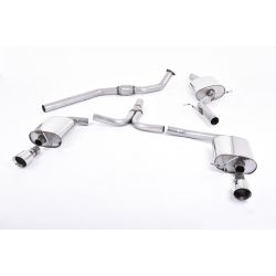 Ligne d'échappement Catback inox MILLTEK Audi A4 2.0 TFSI S line B8 2WD/4WD -Tiptronic-Berline/Avant(2008à2011) Embout Chrome