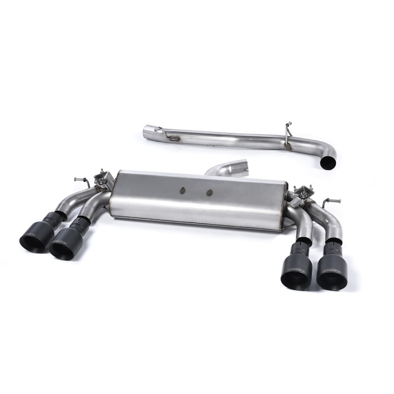 Ligne d'échappement FAP Back inox MILLTEK Audi S3 8V 3 Portes - Avec FAP(2019à2020) Embout Noir
