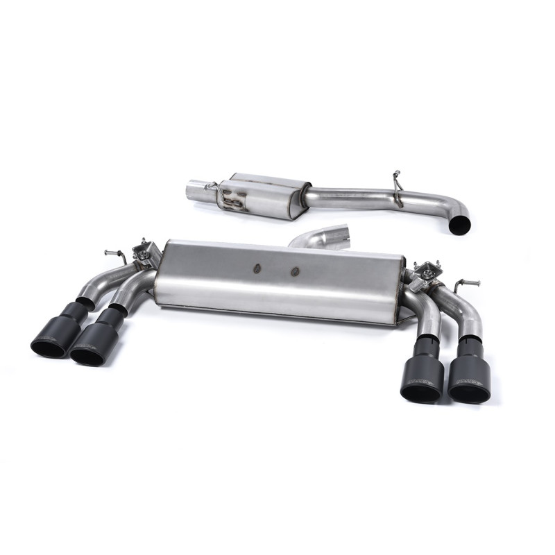 Ligne d'échappement Catback inox MILLTEK Audi S3 8V 3 Portes - Sans FAP(2013à2018) Embout Noir