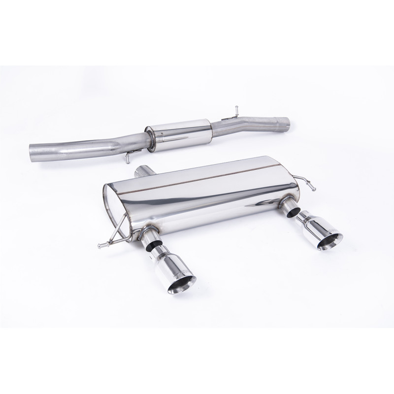 Ligne d'échappement Catback RACE inox MILLTEK Audi TT 8N 180 / 225 Quattro Coupe/Roadster(1998à2006) Embout Chrome