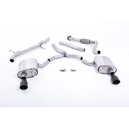 Ligne d'échappement Catback inox MILLTEK Audi A4 2.0 TFSI B9 Quattro Berline/Avant (Sans FAP)(2016à+) Embout Noir Ligne d'échappement Catback inox MILLTEK Audi A4 2.0 TFSI B9 Quattro Berline/Avant (Sans FAP)(2016à+) Embout Noir