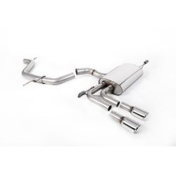 Ligne d'échappement Catback inox MILLTEK Audi A3 2.0T FSI 2WD Sportback(2003à2012) Embout Chrome