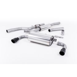 Ligne d'échappement Catback inox MILLTEK BMW428i F32 Manuelle Non xDrive -Moteur N20(2014à2018) Embout Noir