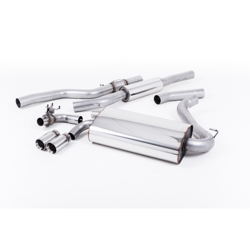 Ligne d'échappement Catback inox MILLTEK BMW428i F32 Automatique Non xDrive -Moteur N20(2014à2016) Embout Chrome