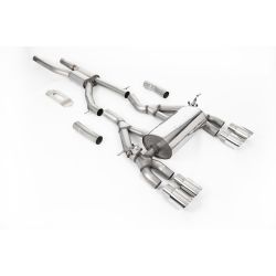 Ligne d'échappement FAP Back inox MILLTEK BMW M3 F80 + Competition / CS avec FAP(2019à2020) Embout Chrome