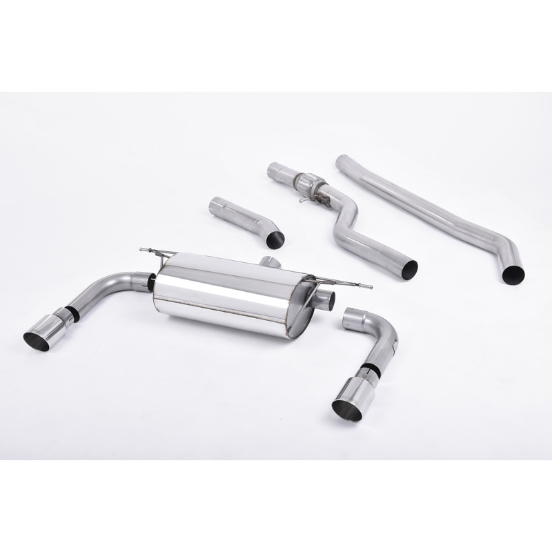 Ligne d'échappement Catback inox MILLTEK BMW 328i F30 M Sport Non xDrive Moteur N20(2012à2015) Embout Chrome