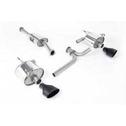 Ligne d'échappement Catback inox MILLTEK Honda S2000 2.0l / 2.2l AP2(2004à2009) Embout Noir
